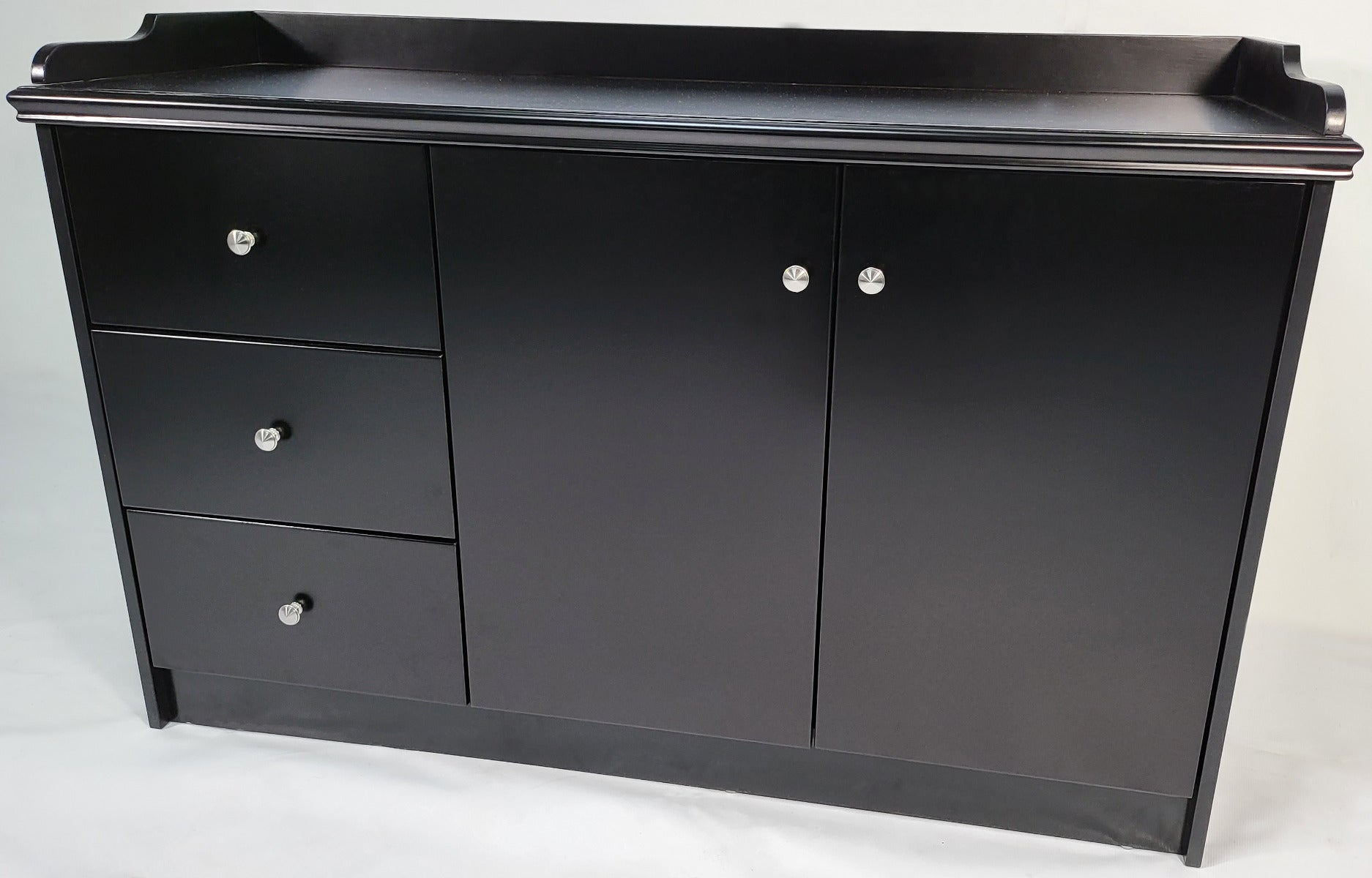Suppliers Of 120cm Wide Black Cupboard with Integrated Drawers - 2K01 UK
