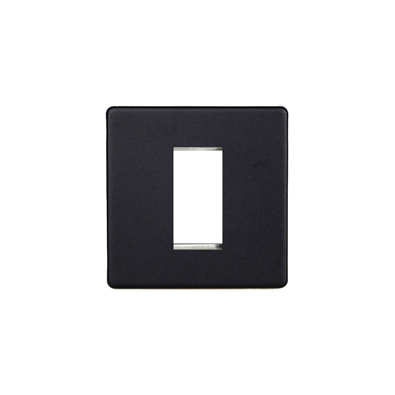 Varilight Urban 1 Grid Space Plate Matt Black Screw Less Plate