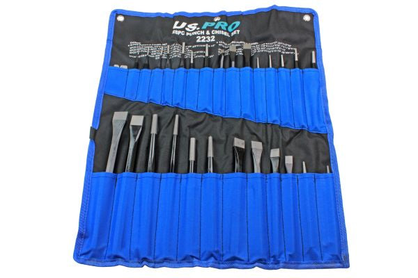 US PRO 2232 28pc Punch & Chisel Set