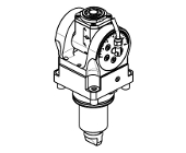 Axial geared-up driven tool Ratio 1:2 H-110mm