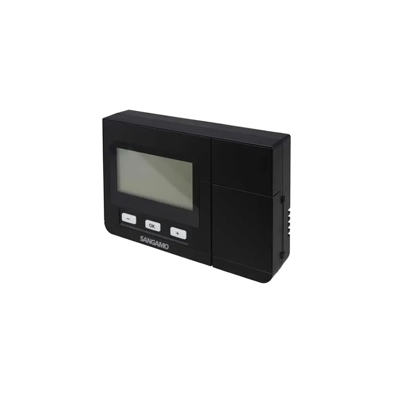 Sangamo Electronic Digital Room Thermostat with Frost Protection Black