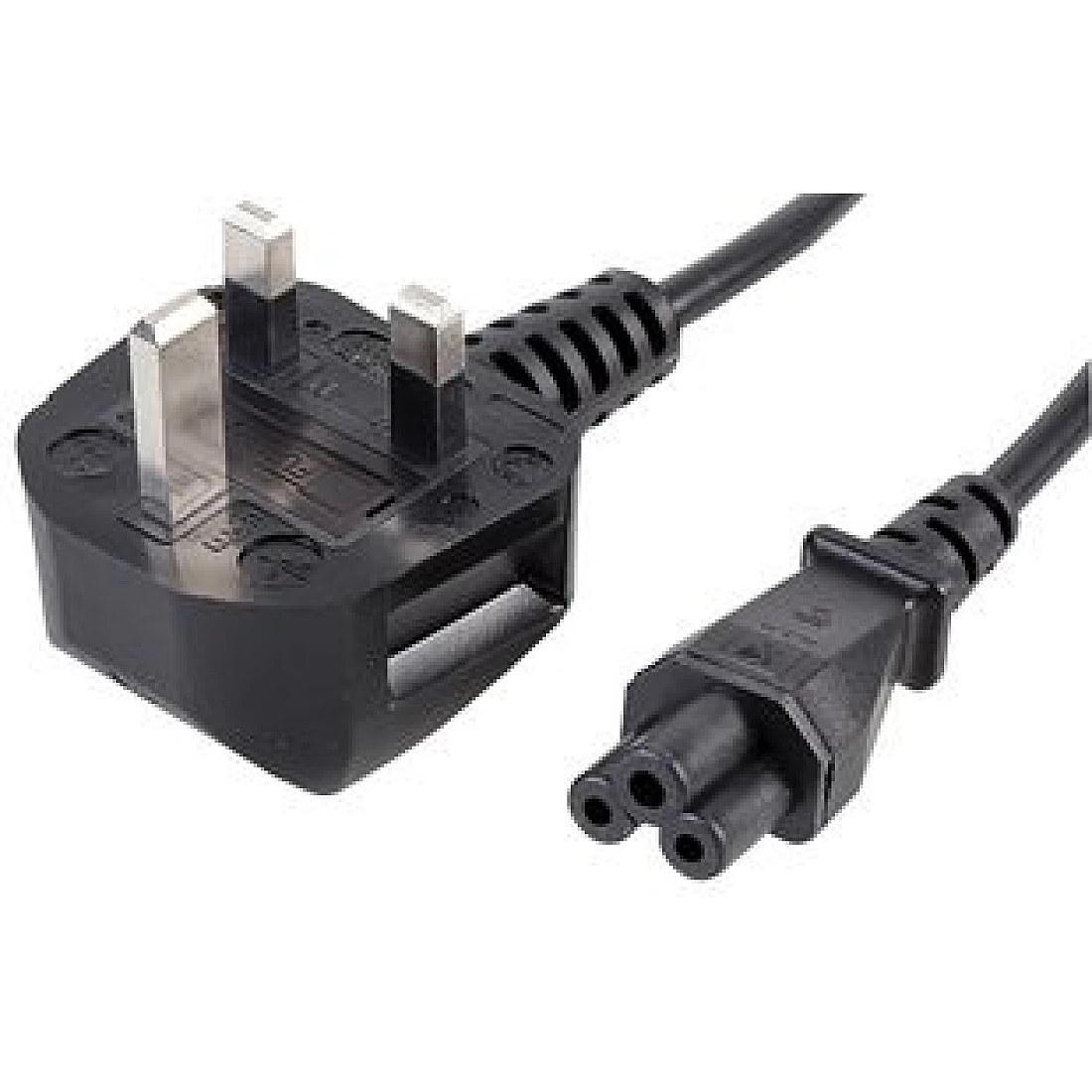IEC C5 CLOVER TO UK MAINS PLUG 2.0M