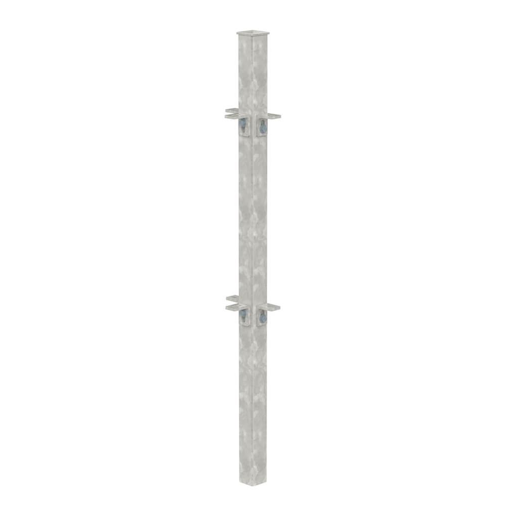 540mm High Concrete In 3-Way Post - Includes Cleats & Fittings - Galvanised