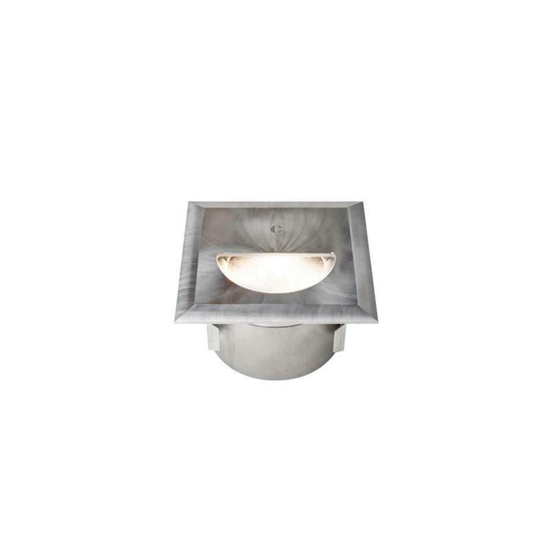 Collingwood Asymmetric Square Brushed Mains Step Light 3000K