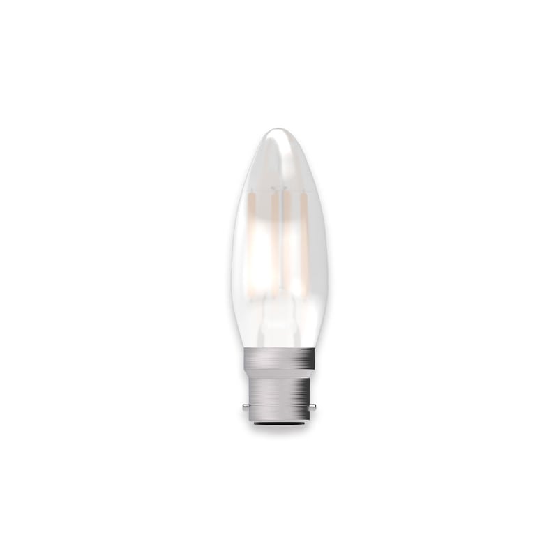Bell Non-Dimmable Satin LED Filament Candle B22 2700K 3.3W