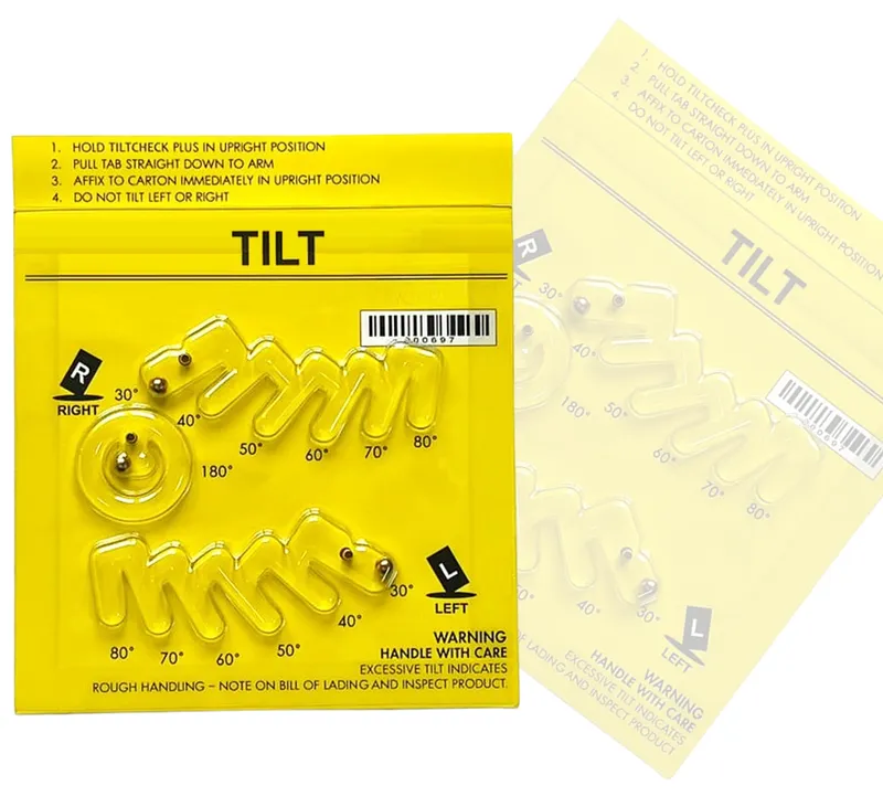 Tilt Indicator Cargo Labels (3-in-1)