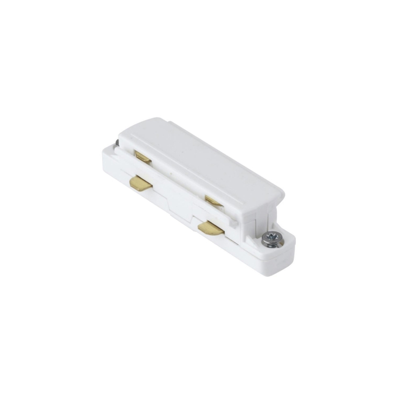 Aurora Single Circuit Track Straight Connector White