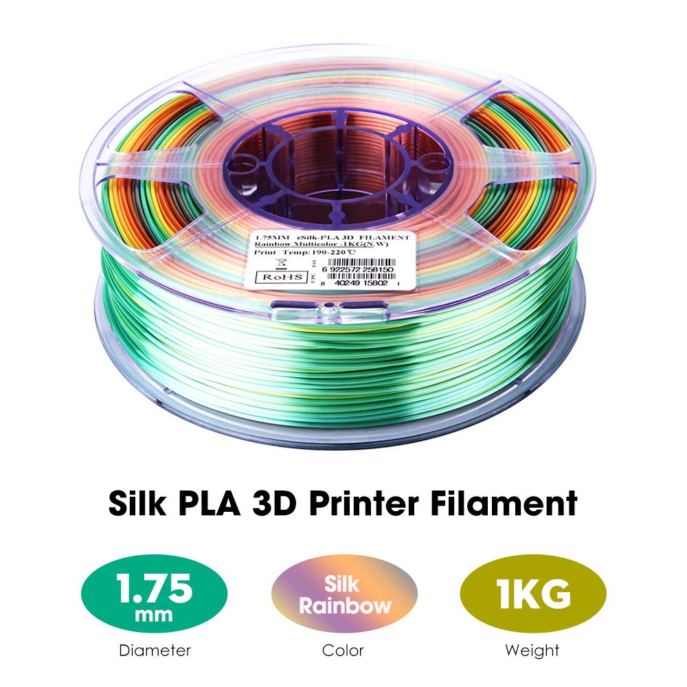 eSUN PLA Rainbow Silk 1.75mm 1Kg 3D Printing filament