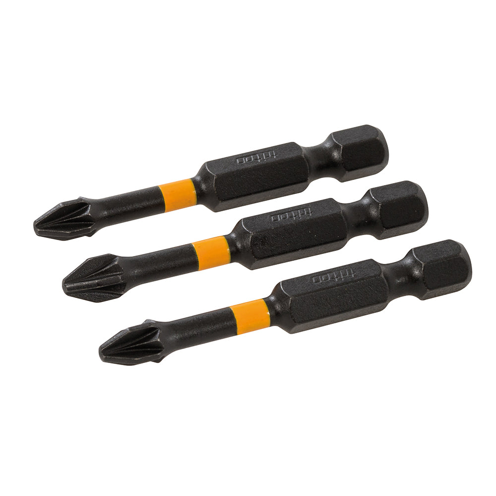 Triton PZ2 50mm Pozi Screwdriver Impact Bit 3pk