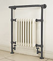 Edwardian Black Chrome Towel Radiator (111HBL)