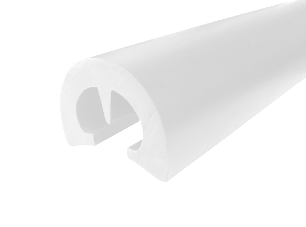 White PVC Easy Fit D Fender, 53mm Base x 30mm Height 