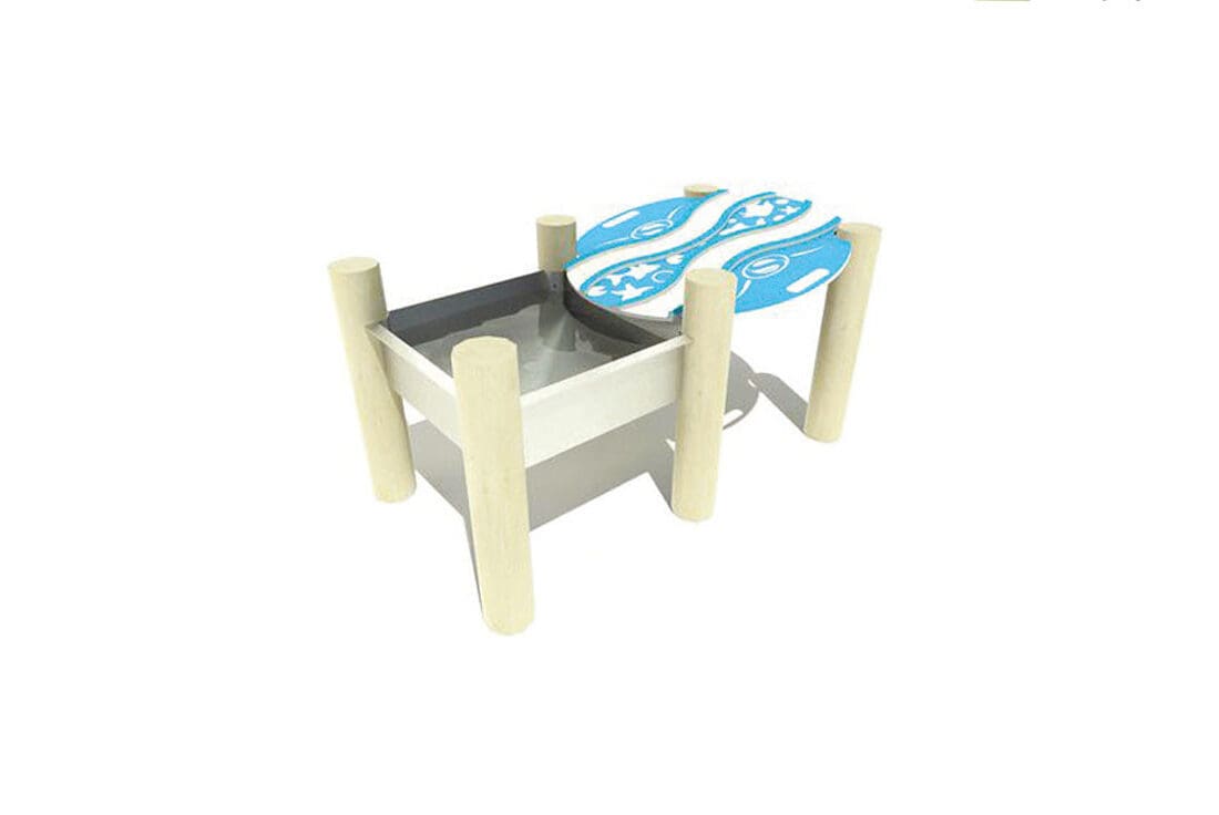 Sand and Water Tray - Standard Single trough with support legs and water play lid