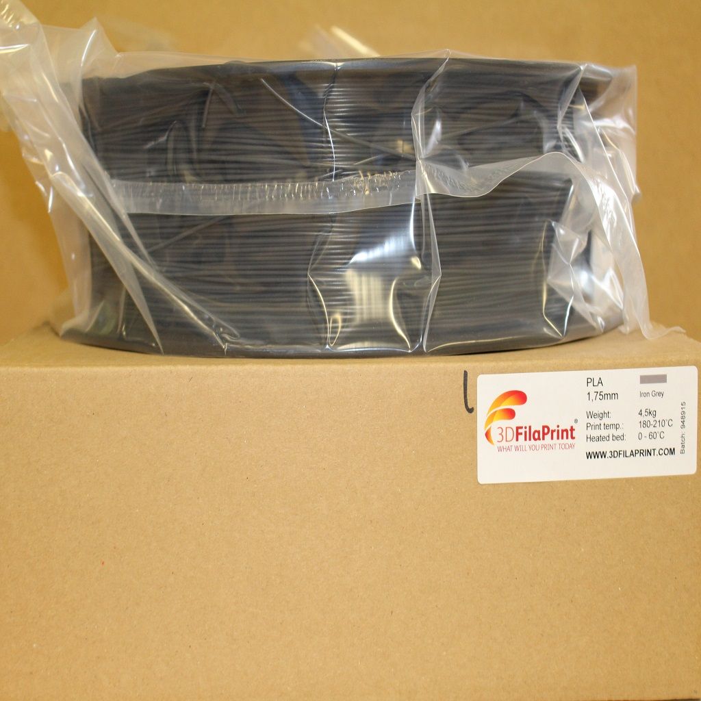4.5Kg 3D FilaPrint Iron Grey Premium PLA 1.75mm 3D Printer Filament
