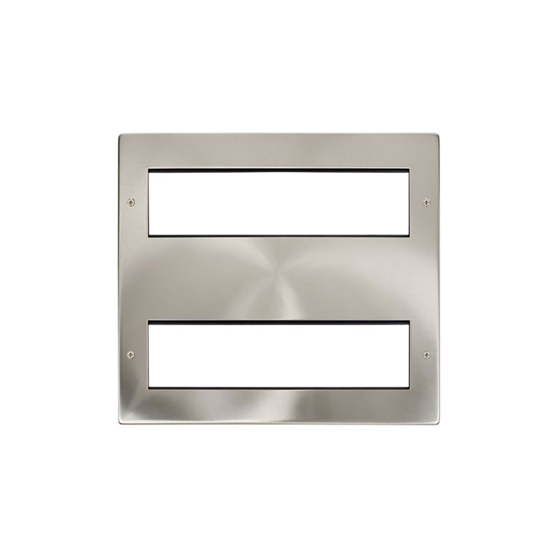 Click New Media Satin Chrome 16 Module Large Unfurnished Front Plates With York