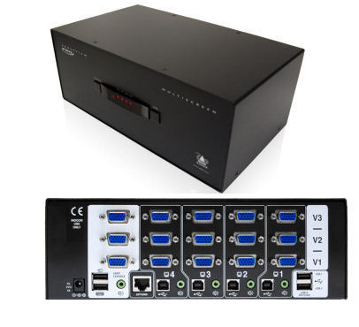 AV4PRO-VGA-TRIPLE-UK ADDER 4 Port Triple Screen Pro VGA Range KVM Switch ( USB & VGA Pro Multiscreen KVM Switch ADDER AV4PRO-VGA-TRIPLE-UK