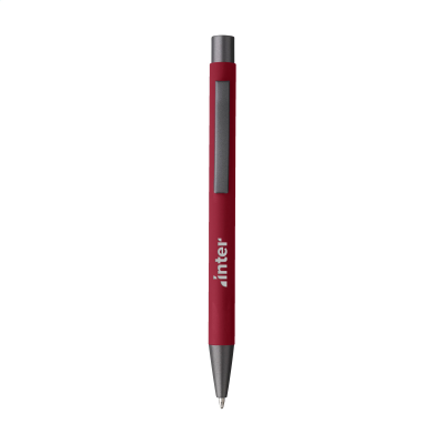 BRADY SOFT TOUCH RECYCLED ALUMINIUM METAL PEN in Red.