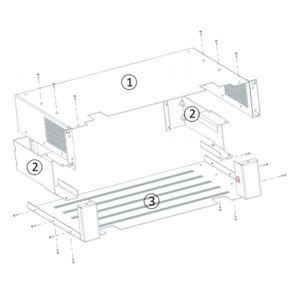 Rohde & Schwarz ZZA-GE23 Rack Adapter, 2 HU 19 inch, NGP800 Series