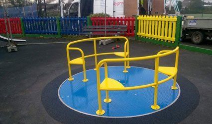 UK Manufacturers Of Roundabouts With Steel Seat