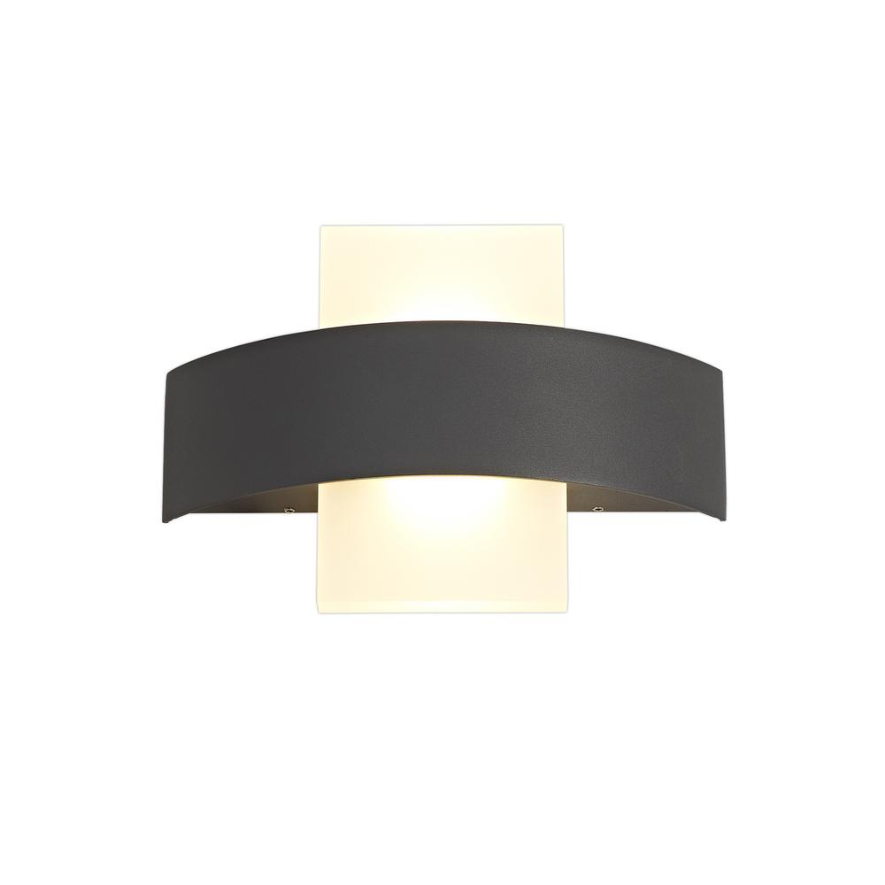 Luxuria Chronik Up & Downward Lighting Wall Light 2x5W LED 3000K 850lm IP54 Anthracite