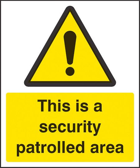 This is a security patrolled area