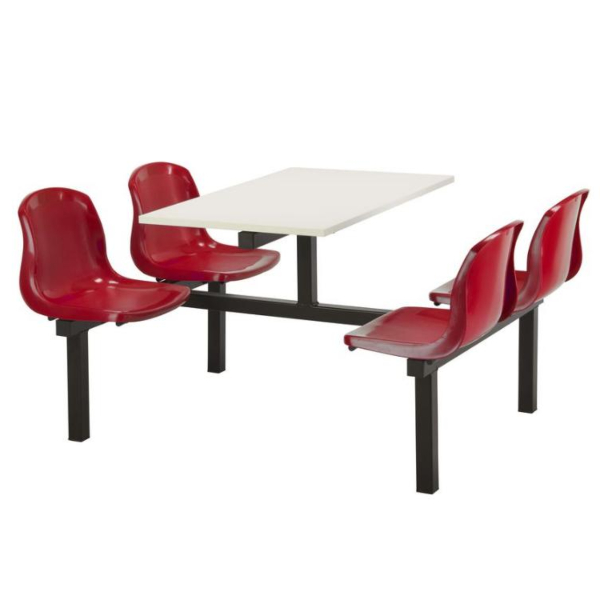 CU90 - 4-Seater Harvey Canteen Unit - 2 Way Access, Red, White