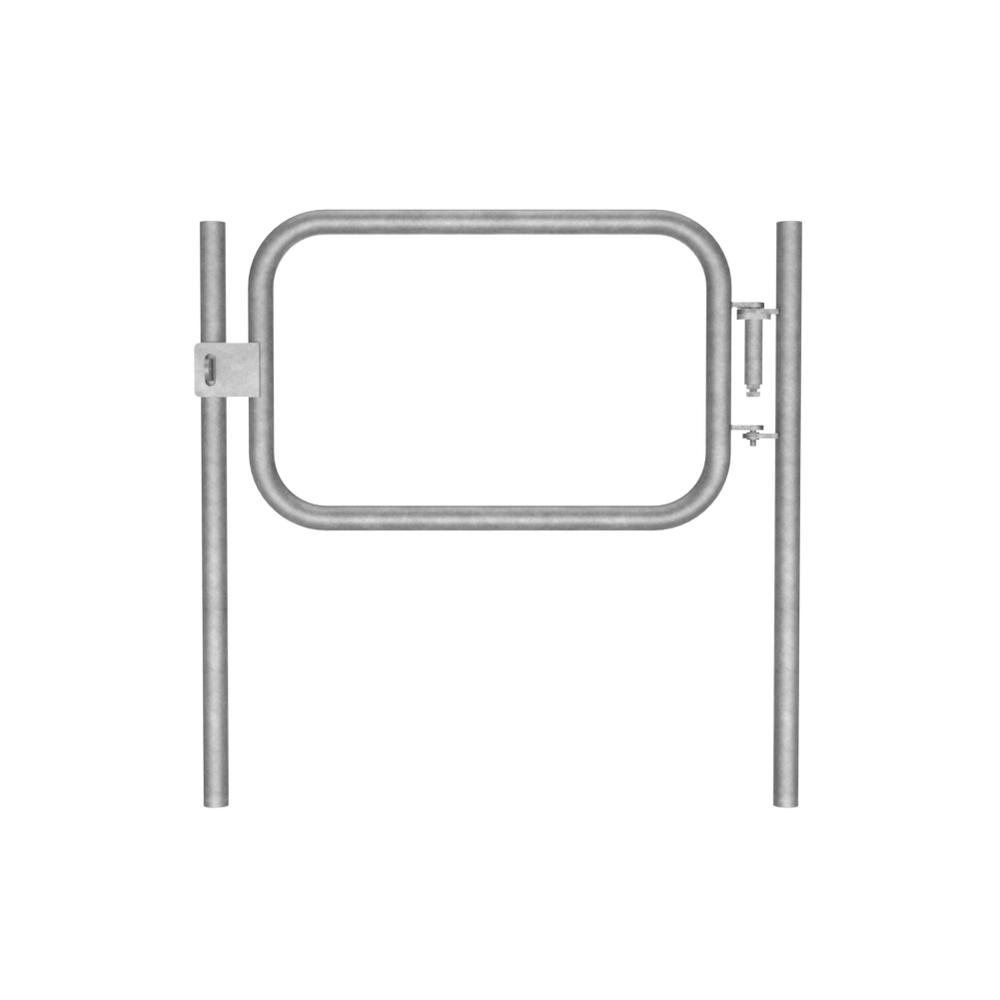 Fabricated Safety Gate & 2 Posts - R/H48.3mm Tube - Self Closing