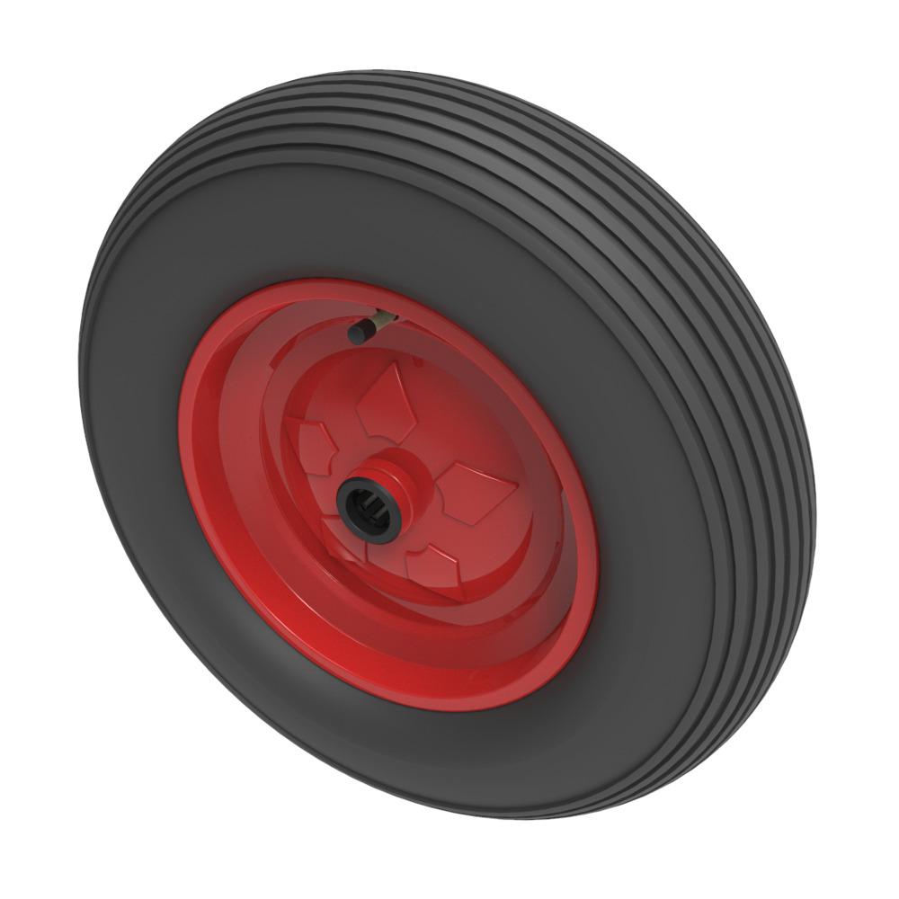 Pneumatic 400mm Roller Bearing Wheel 300kg Load