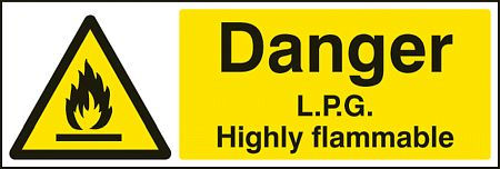 Danger LPG highly flammable