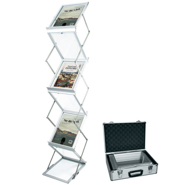 6xA4 Compact Folding Brochure Holder