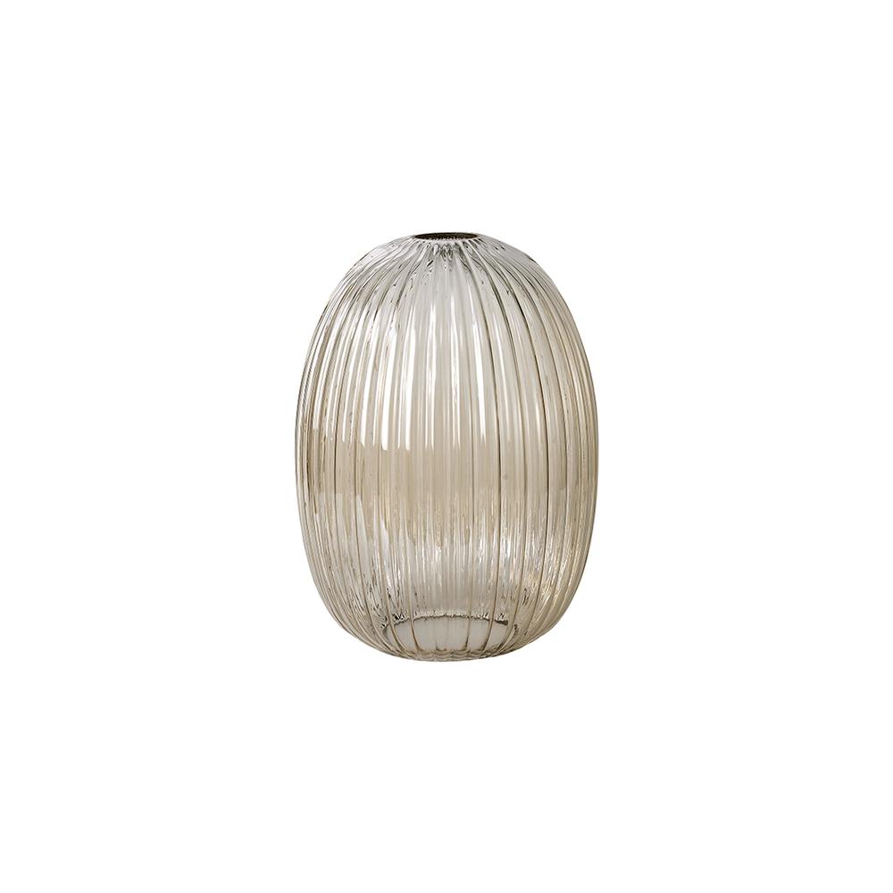 Luxuria Kennith 20cm Almond Ribbed Glass (F) Champagne