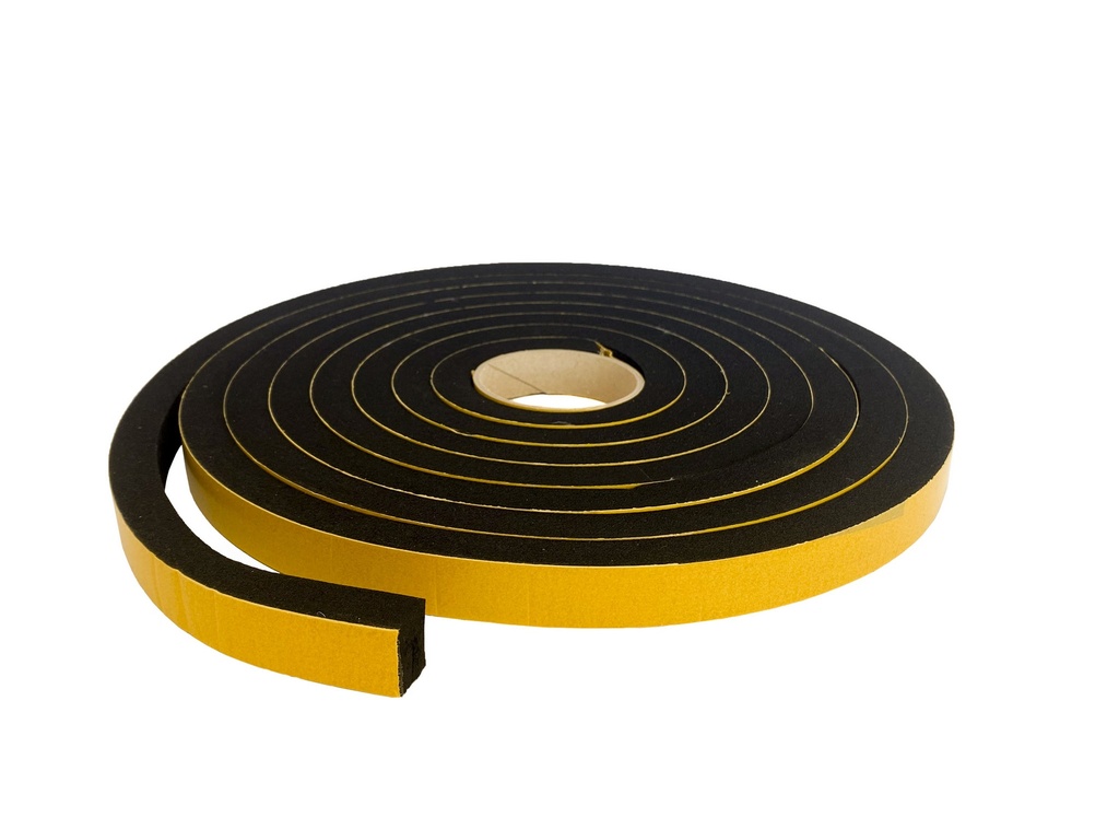 Adhesive Backed Expanded Neoprene Strip - 25mm x 19mm x 6m