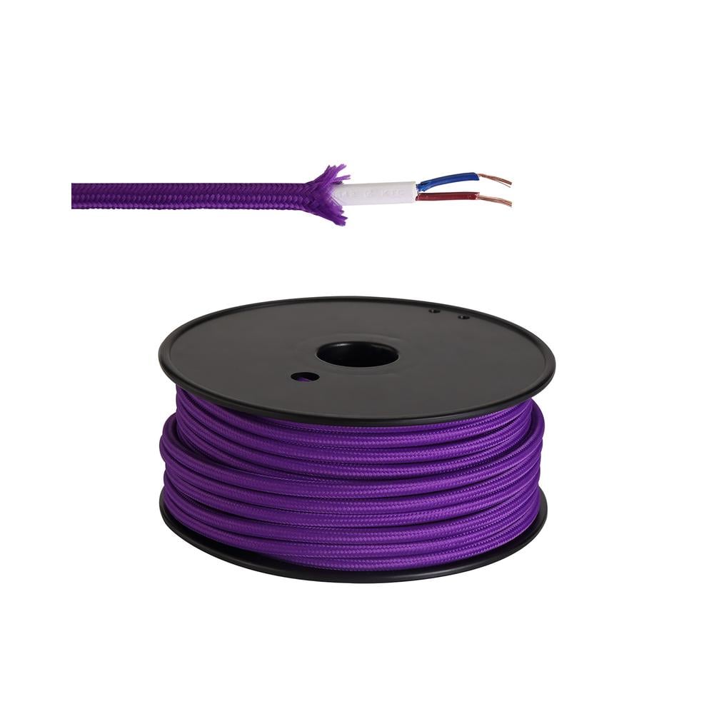 Luxuria Glorelle 25m Roll Purple Braided 2 Core 0.75mm Cable