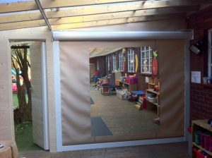 Motorised Vertical Drop Awnings For Homes