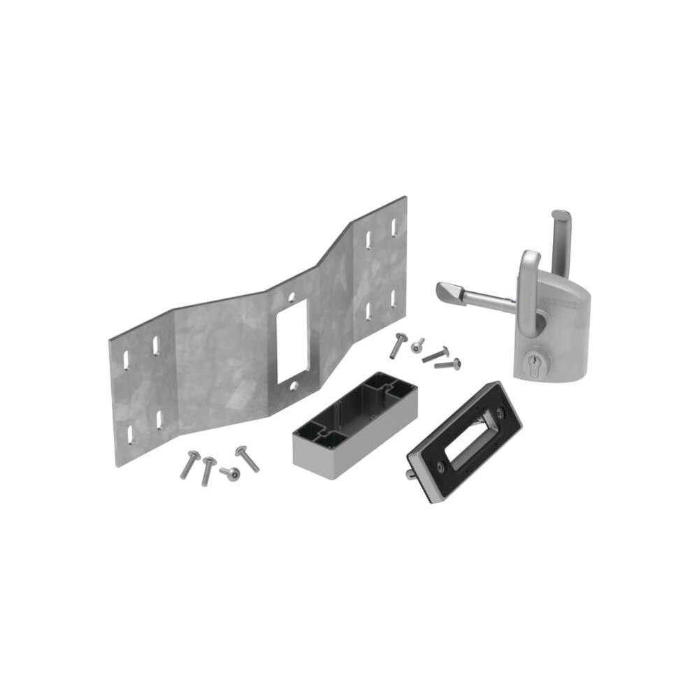 Sliding Gate Lock kit comprisingLock, Keep and Fixing Plate with Screws