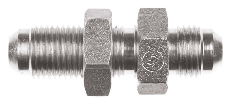 BURNETT & HILLMAN Straight Adaptor &#45; JIC Male &#47; JIC Male 74� Cone Bulkhead with Locknut