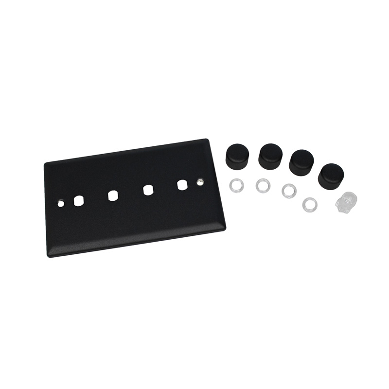 Varilight Urban 4G Twin Plate Matrix Faceplate Kit Matt Black for Rotary Dimmer Standard Plate