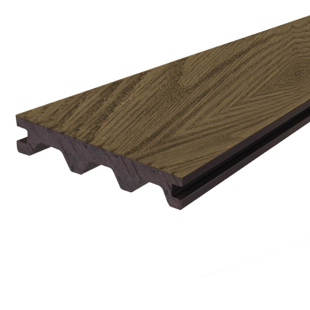 Teak Woodgrain Decking Board 135 x 23 x 3600mm - Victoria Range
