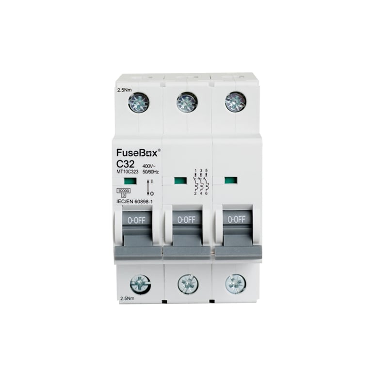 FuseBox MT10C323 MCB 32 Amp C Type 10kA 3 Pole