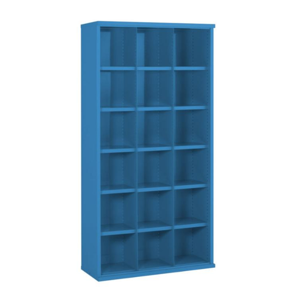 Steel Pigeonhole Cabinet 18 Compartments (3x6) - 253mm