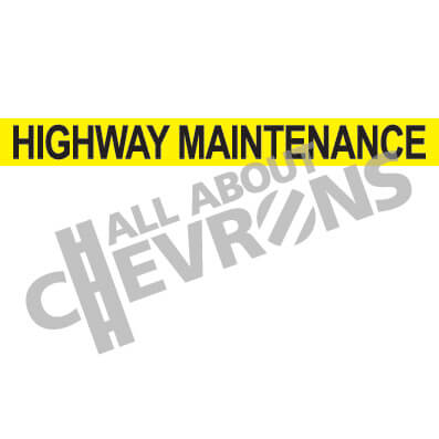 Highway Maintenance Sticker - 1m x 110 - Offer