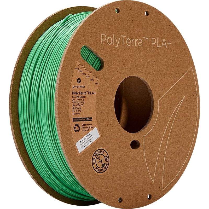 PolyTerra PLA+ Green 1.75mm 1Kg