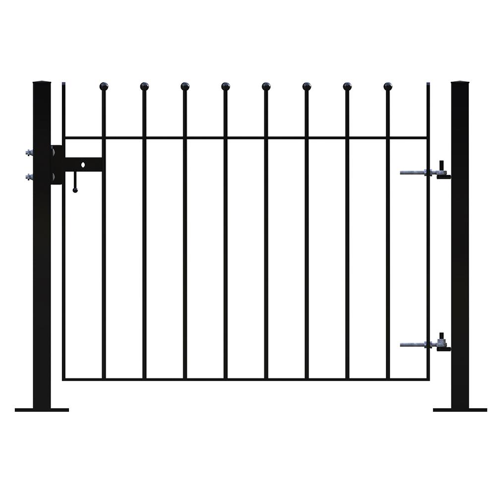 Single Leaf Gate 12 x 900mmBolt Down - HDG + PPC Black