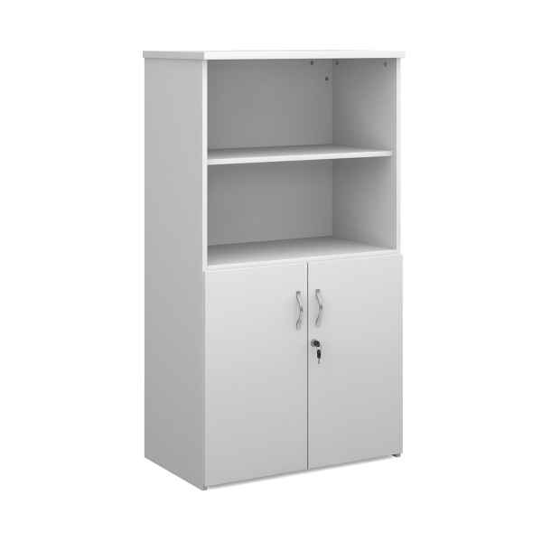 Universal Combination Unit with Open Top and 3 Shelves - White