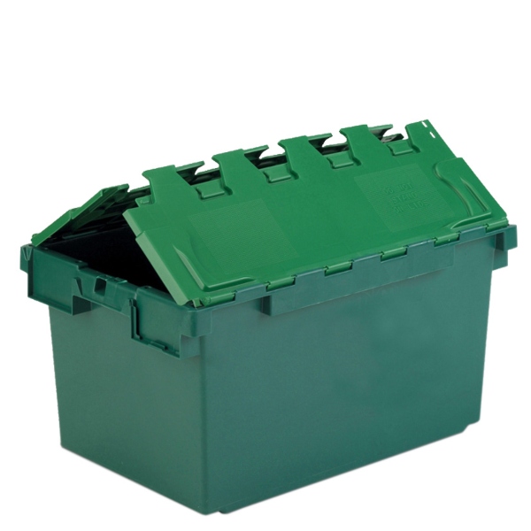 Attached Lid Container 80 litre - Green