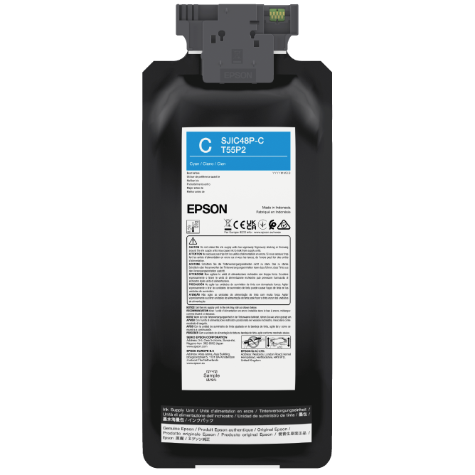 Epson ColorWorks C8000e Ink Cartridge Cyan - SJIC48P-C