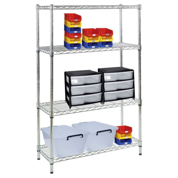 Chrome Wire Shelving - 1220mm Wide