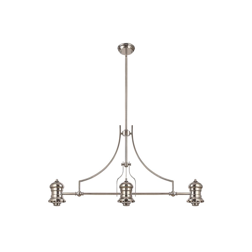 Luxuria Serena (FRAME ONLY) Linear Pendant Light 3xE27 Polished Nickel