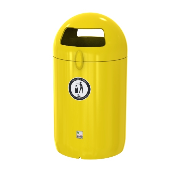 Heritage Dome Litter Bin - Red