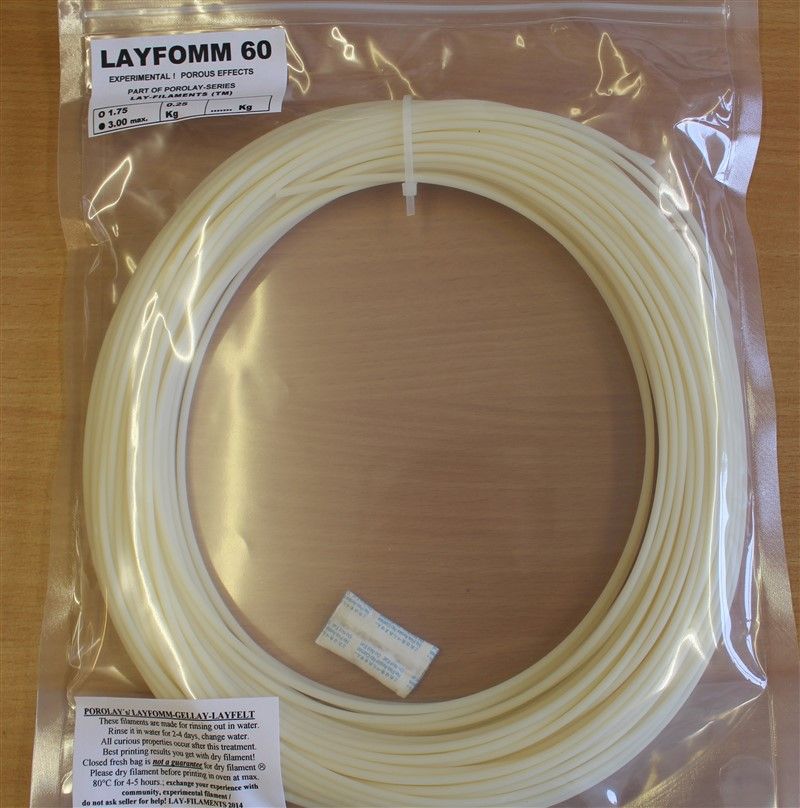 POROLAY LAYFOMM 60 3D Printer Filament 250gms 3mm