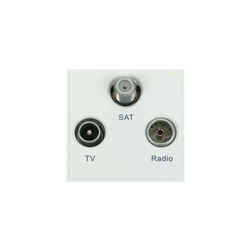 Click New Media Triplexed TV  Radio & Satellite Module White